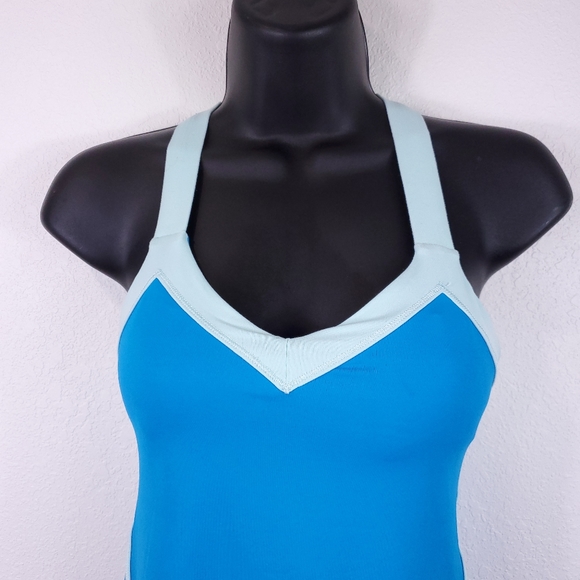 Lululemon Blue Cross Back Tank Top - Picture 2 of 6